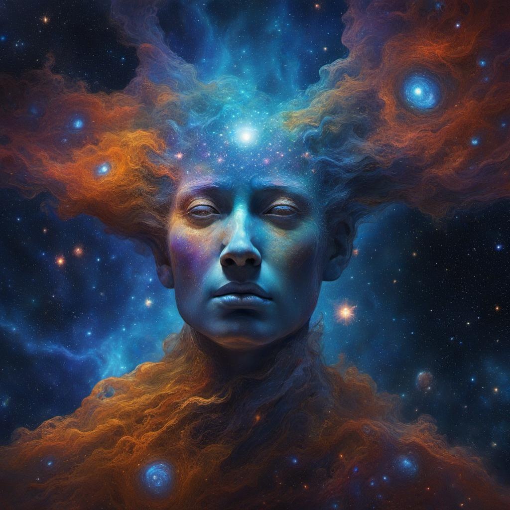 romanticism close-up of the colossal beautiful (((cosmic))) nebula elemental lion face made of electric stars and galaxies and cosmic energy. ethereal mane. iridescent textures. deep nebula blue earthy colors. intricate glowing light dust motifs. highly detailed science fiction painting by Rockwell, Vallejo, and Victor Nizovtsev. rich colors, high contrast, moody atmosphere. artstation and behance; romanticism close-up of the colossal beautiful (((cosmic))) nebula elemental Fairy face made of electric stars and galaxies and cosmic energy. ethereal and iridescent textures. deep nebula blue earthy colors. intricate glowing light dust motifs. highly detailed science fiction painting by Rockwell, Vallejo, and Victor Nizovtsev. rich colors, high contrast, moody atmosphere. artstation and behance; romanticism close-up of the colossal beautiful (((cosmic))) nebula elemental Alien's face made of electric stars and galaxies and cosmic energy. ethereal and iridescent textures. deep nebula blue earthy colors. intricate glowing light dust motifs. highly detailed science fiction painting by Rockwell, Vallejo, and Victor Nizovtsev. rich colors, high contrast, moody atmosphere. artstation and behance; [Watercolor painting style, masterpiece] romanticism close-up of the colossal beautiful (((cosmic))) nebula elemental Alien's face made of electric stars and galaxies and cosmic energy. ethereal and iridescent textures. deep nebula blue earthy colors. intricate glowing light dust motifs. highly detailed science fiction painting by Rockwell, Vallejo, and Victor Nizovtsev. rich colors, high contrast, moody atmosphere. artstation and behance; [vibrant liquid plasma] romanticism close-up of the colossal beautiful (((cosmic))) nebula elemental Alien's face made of electric stars and galaxies and cosmic energy. ethereal and iridescent textures. deep nebula blue earthy colors. intricate glowing light dust motifs. highly detailed science fiction painting by Rockwell, Vallejo, and Victor Nizovtsev. rich colors, high contrast, moody atmosphere. artstation and behance; [vibrant liquid plasma] romanticism close-up of the colossal beautiful (((cosmic))) nebula elemental Alien's face made of electric stars and galaxies and cosmic energy. ethereal and iridescent textures. deep nebula blue earthy colors. intricate glowing light dust motifs. highly detailed science fiction painting by Rockwell, Vallejo, and Victor Nizovtsev. rich colors, high contrast, moody atmosphere. artstation and behance; [vibrant liquid plasma] romanticism close-up of the colossal beautiful (((cosmic))) nebula elemental Alien's face made of electric stars and galaxies and cosmic energy. ethereal and iridescent textures. deep nebula blue earthy colors. intricate glowing light dust motifs. highly detailed science fiction painting by Rockwell, Vallejo, and Victor Nizovtsev. rich colors, high contrast, moody atmosphere. artstation and behance; [vibrant liquid plasma] romanticism close-up of the colossal beautiful (((cosmic))) nebula elemental  made of electric stars and galaxies and cosmic energy. ethereal and iridescent textures. deep nebula blue earthy colors. intricate glowing light dust motifs. highly detailed science fiction painting by Rockwell, Vallejo, and Victor Nizovtsev. rich colors, high contrast, moody atmosphere. artstation and behance; [vibrant liquid plasma] romanticism close-up of the colossal beautiful (((cosmic))) Face nebula elemental  made of electric stars and galaxies and cosmic energy. ethereal and iridescent textures. deep nebula blue earthy colors. intricate glowing light dust motifs. highly detailed science fiction painting by Rockwell, Vallejo, and Victor Nizovtsev. rich colors, high contrast, moody atmosphere. artstation and behance