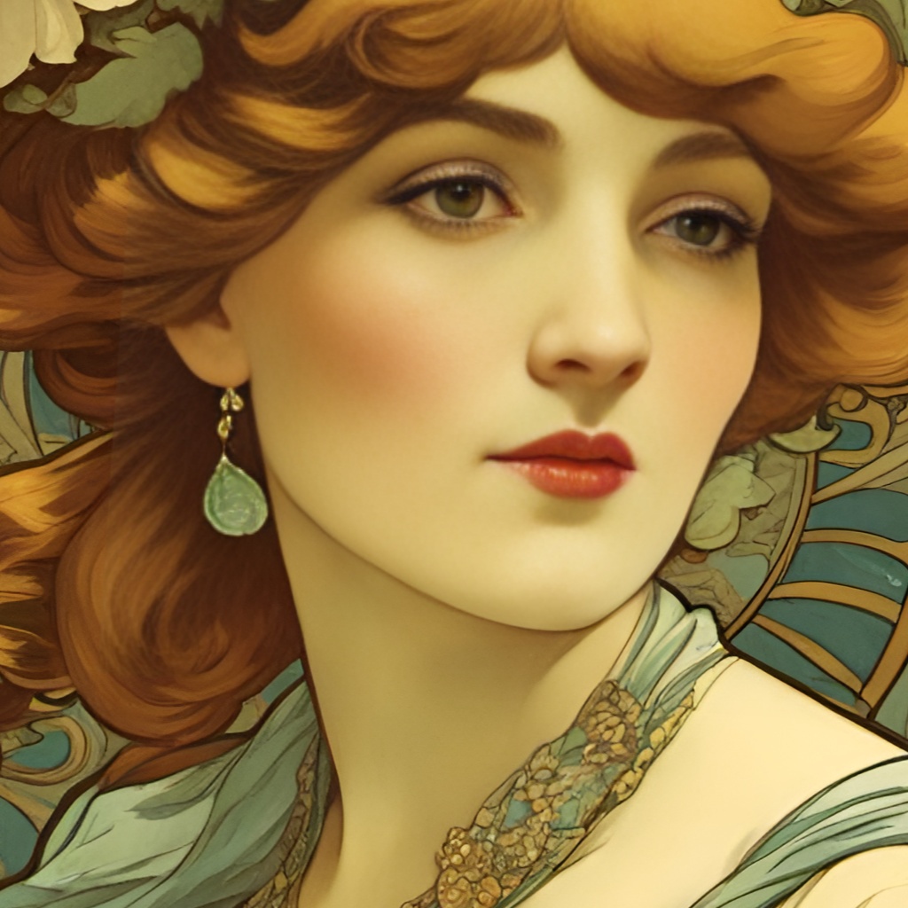 Art Nouveau style Lady