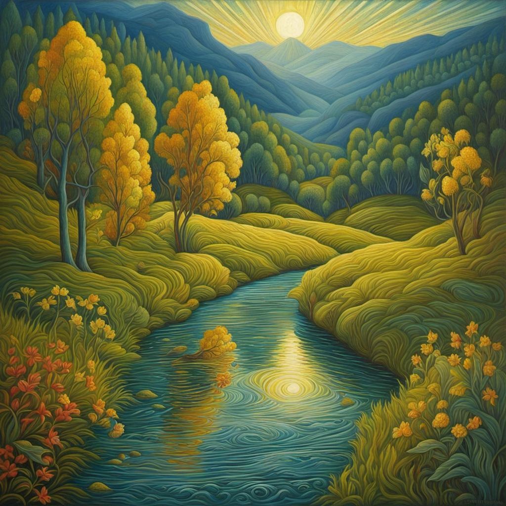 [Painting, classical] Emily Balivet river