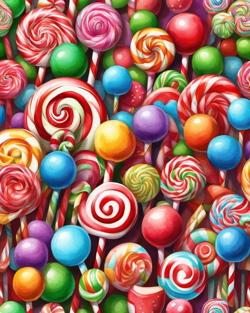 [Watercolor painting style, masterpiece] Christmas candy, elves holding lollipops, Christmas village, Candy art style! Whimsical playful colorful! candy!!! 🍬🍭 Candyland art!! “Hyperrealistic hyperdetailed highly detailed, digital illustration” postmodernism, artstation, poster art, dynamic lighting, cel-shaded, ray tracing reflections abstract vector fractal, wave function, Zentangle, 3d shading