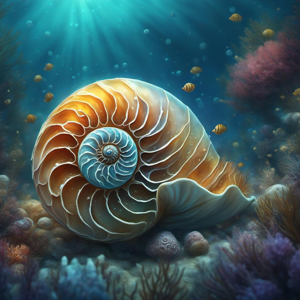 [Watercolor painting style, masterpiece] close up of a nautilus underwater, cgsociety contest winner, digital art, intricate crystal, transparent and ornate, gem crusted  shell, cinematic 4 k wallpaper, intricate sparkling atmosphere, isopod, dreamy painting, beautiful artwork, anton fadeev 8 k, beautiful art uhd 4 k, beautiful art; [Oil painting style, impasto, masterpiece] close up of a nautilus underwater, cgsociety contest winner, digital art, intricate crystal, transparent and ornate, gem crusted  shell, cinematic 4 k wallpaper, intricate sparkling atmosphere, isopod, dreamy painting, beautiful artwork, anton fadeev 8 k, beautiful art uhd 4 k, beautiful art