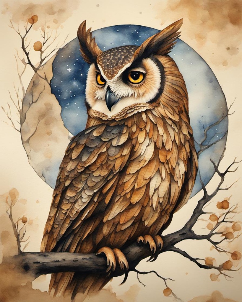 [Style of vintage illustration] pyrography style owl, full body profile, joyous celebration of the moon, rustic figurative; [Style of (line art:1.2), thin black lines, vector illustration, (white background:1.2)] pyrography style owl, full body profile, joyous celebration of the moon, rustic figurative; [vibrant liquid plasma] pyrography style owl, full body profile, joyous celebration of the moon, rustic figurative; [Painting, Art Nouveau] pyrography style owl, full body profile, joyous celebration of the moon, rustic figurative; [Watercolor painting style, masterpiece] pyrography style owl, full body profile, joyous celebration of the moon, rustic figurative