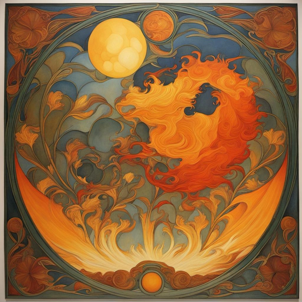 [Painting, Art Nouveau] Goodness gracious, great balls of fire