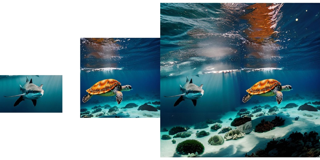 sea turtle, water splash, white background; a sea turtle is swimming towards camera; a shark in the ocean; a shark in the ocean